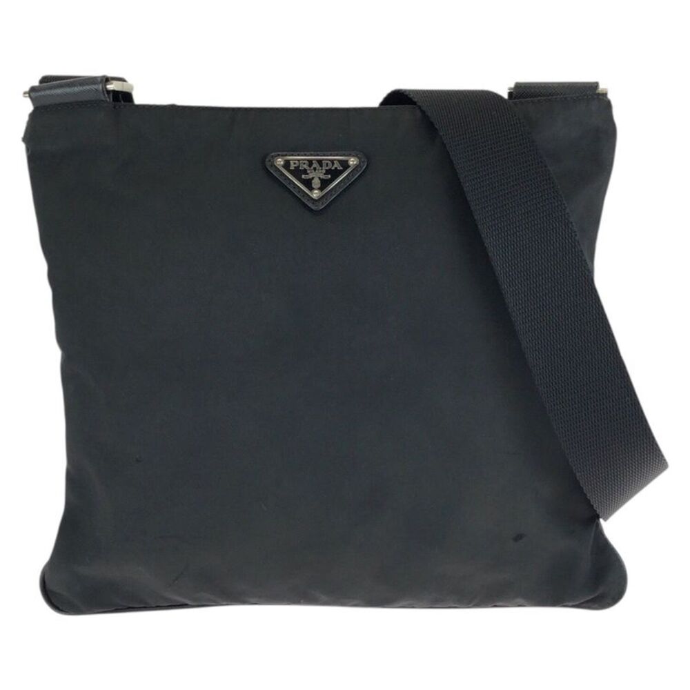 Prada Tessuto Saffiano Nylon Leather Shoulder Bag